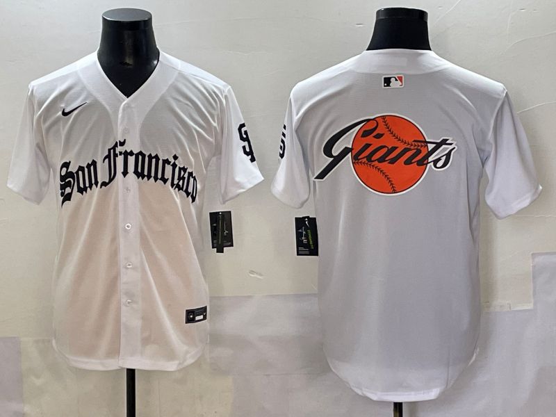 Men 2025 San Francisco Giants Blank White Five generations Joint Name Nike MLB Jersey style 10